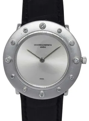 $5500 • Buy Vacheron Constantin Ultra Thin 18k White Gold & Diamond Ladies 32mm Manual Watch
