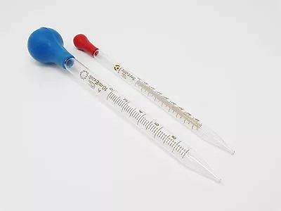 Set Of 2 Graduated Medicine Glass Droppers 5ml 10ml Transfer Pipet Pipette 8  • $11.99