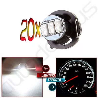 20Pcs White 3SMD LED T4/T4.2 Neo Wedge A/C Climate Heater Control Lights Bulb • $10.44