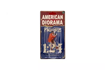 Race Day 1 1:24 Scale American Diorama Figurine Figure III Man Guy 3  Orange Ct • $7.09