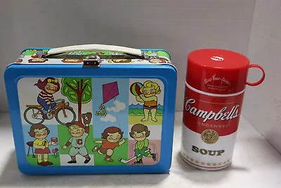 Vintage 1973 OKAY IND CAMPBELLS SOUP KID'S SPORTS Universal LUNCHBOX /THERMOS #2 • $99.99