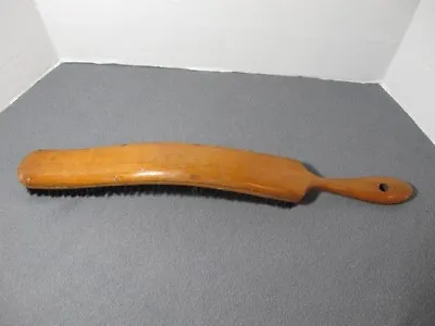 Vintage XL Curved Horse Brush Wood Back & Handle Western Decor 19  • $49.99