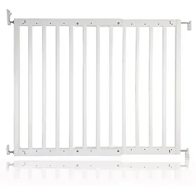 Safetots Chunky Screw Fit White Wooden Stair Gate Baby 63.5-105.5cm RETURN • £7.50