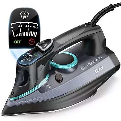 Professional Grade 1700-Watt Steam Iron With Digital LCD Screen 3-Way Auto-Off • $44.99