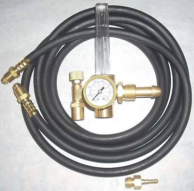Argon Gas Mix Flowmeter Mig Tig Welding Regulator CGA 580 W 10' Argon Hose • $33.95