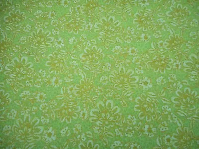 Quilt Fabric By Yard Metallic Gold Ivory Floral On Lt Green Premium Cotton #PC • $9.99