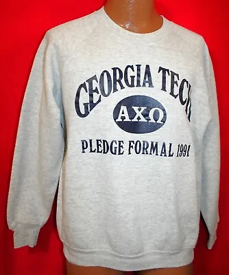 Vintage ALPHA CHI OMEGA 1991 Georgia Tech Pledge Formal SWEATSHIRT XL Sorority • $49.99