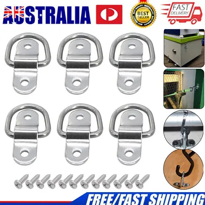 $26.79 • Buy 6PCS Stainless Steel D Ring Tie Down Lashing Point Anchor Fixing Cleat Plate
