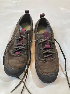 Merrell Mimosa Lace Hiking Shoe Women’s 8 Stone Brown Outdoor *Missing Insoles • $11.19