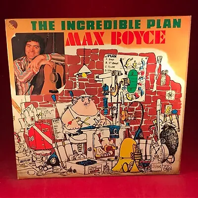 MAX BOYCE The Incredible Plan 1976 UK Vinyl LP + INNER  Live Ode To Barri Island • £6.80