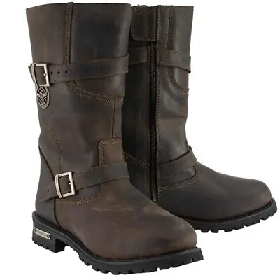 Milwaukee Leather MBM9063 Men Classic ‘Distressed Brown’ Engineer Boots Size 10 • $150