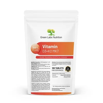 Vitamin D3 2000IU+K2MK7 100mcg Immune Support Strong Bones Anti-inflammatory • $10.99