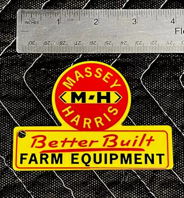 Massey Harris Farm Equipment Porcelain Metal Sign Gas Oil Agriculture • $25