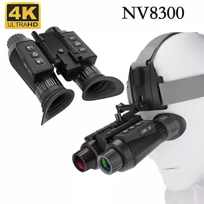3D 4K NV8300 Night Vision Binoculars Goggles Head Mount Infrared Night Vision UK • £229.99