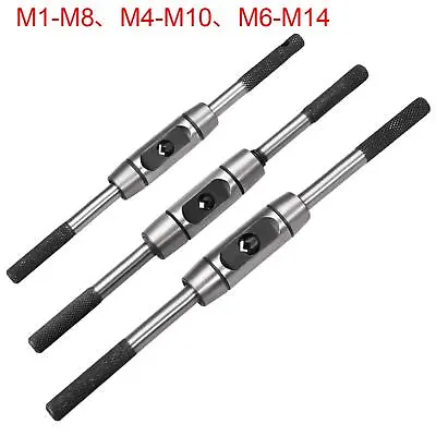 Tap Wrench Handle Adjustable Bar Taps Holder Reamer Wrench M1-M8 M4-M10 M6-M14 • £13.08