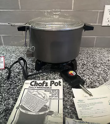 Vintage Dazey 6 Qt Chef's Pot Deep Fryer Slow Cooker Model DCP-6 W/ Basket • $48