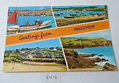 Greetings From Padstow  Multi View Postcard Posted 19?? (eu16 • £1.20