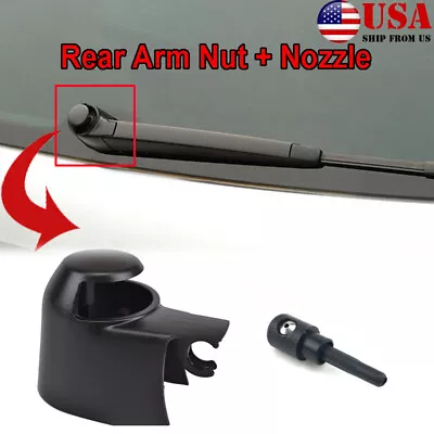 Rear Windscreen Wiper Arm Nut Cover Washer Jet Nozzle For VW Passat Polo Golf • $9.99