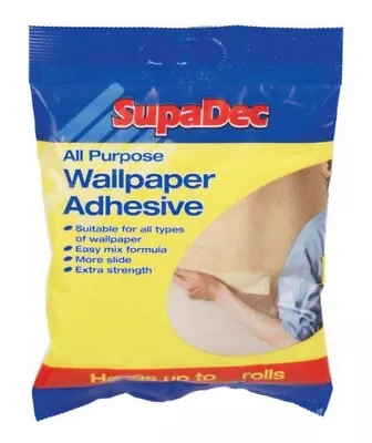 SupaDec All Purpose Wallpaper Adhesive Paste Extra Strength Hangs 3 Rolls New • £2.85