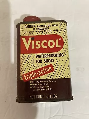 Vintage Tin Advertising VISCOL Waterproofing For Shoes • $7.75