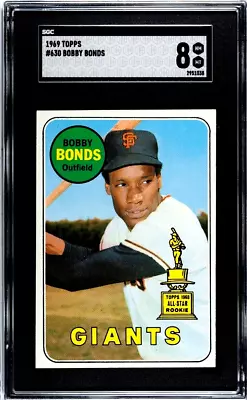 Bobby Bonds 1969 Topps SGC 8 Baseball Card Vintage Graded Rookie RC MLB #630 • $149.99