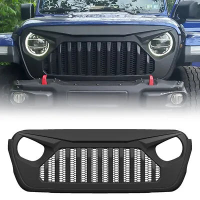 Front Grille Gladiator Vader Grill Matte Black For 2018-2021 Jeep Wrangler JL JT • $99