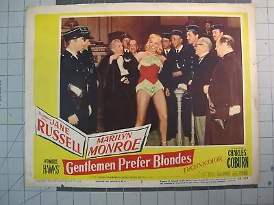 Vtg 1950s Marilyn Monroe Gentlemen Prefer Blondes 1953 Lobby Card V3 • $140