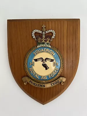 Vintage 25 Squadron Royal Air Force Wall Plaque Shield • £15