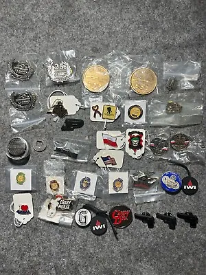 Lot Of Lapel Pins Coins NRA Military College 34 Pieces • $35