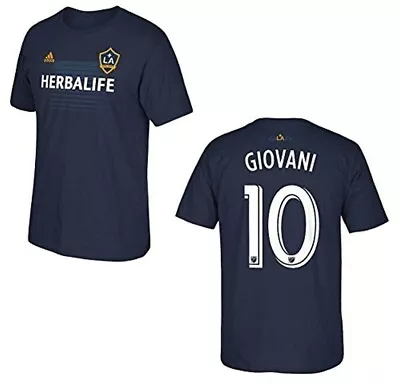 Adidas Youth Los Angeles Galaxy #10 Giovani Dos Santos T-Shirt Navy Medium • $14.99