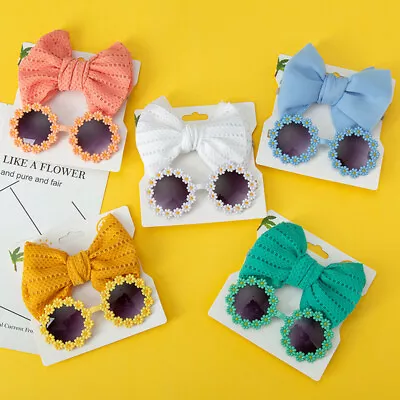 £4.91 • Buy Baby Headband Daisy Flower Kids Sunglasses Children Sunglasses Headband 2Pcs/Set