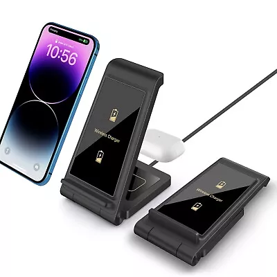 2in1 Wireless Charger Dock For Samsung S23 Galaxy Buds/For IPhone 14 Air Pods 3 • $24.96