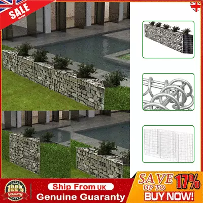 Gabion Stone Basket Garden Raised Bed Gabion Planter Galvanised Steel Cage Fence • £59.89