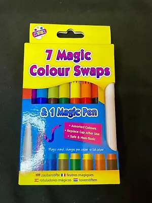 Magic Colour Swap Pens Colour Changing Felt Tip Pen Kids Art Craft Stationery  • £2.99