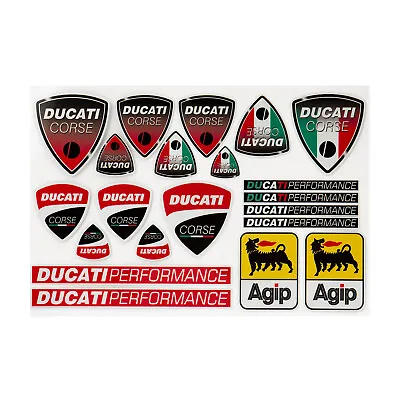 Ducati Corse Motorcycle Logo Decals Set Stickers Monster Multistrada Diavel Bike • $10