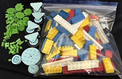 Vintage Assortment Of Bricks American Plastic About 150 Pieces + Ohio Art Zaks! • $12.50