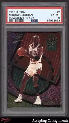 1993-94 Ultra Power In The Key #2 Michael Jordan PSA 6 EX-MT BULLS • $63