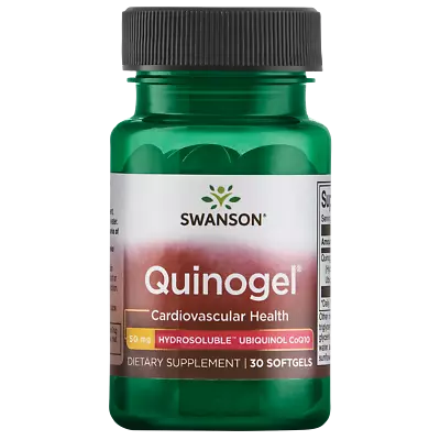 Swanson Quinogel (hydrosoluble Ubiquinol Coq10) 50 Mg 30 Softgels • $12.22