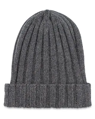 100% Cashmere Beanie For Men. Made In Italy. Grey - Lucky Franc's  • $44