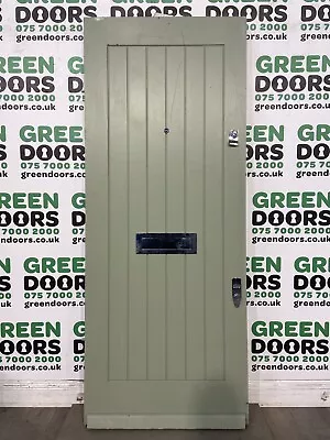 Wooden Front Door Green Used Hardwood Bespoke External Exterior Wood Pre Owned • £382.76