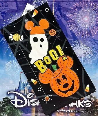 🧡 Disney Parks Halloween Kitchen Dish Towel Mickey Mouse BOO Pumpkin Ghost New • $13.99