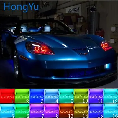 RGB Multi-Color LED Angel Eyes Halo Rings Kit For Chevrolet Corvette C6 2005-13 • $33.99