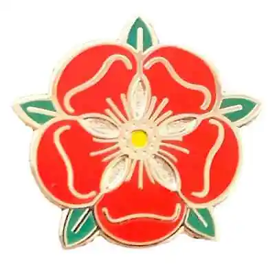 £4.99 • Buy Lancashire Red Rose Enamel Lapel Pin Badge (T295)