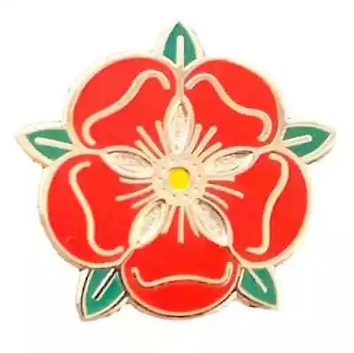 Lancashire Red Rose Enamel Lapel Pin Badge (T295) • £6.75