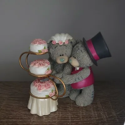 £39.99 • Buy Me To You Bear Bride & Groom Wedding Cutting The Cake Topper Decoration 2005