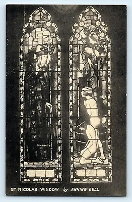 £2.49 • Buy Postcard Mostyn House School Parkgate Cheshire St Nicolas Window By Anning Bell