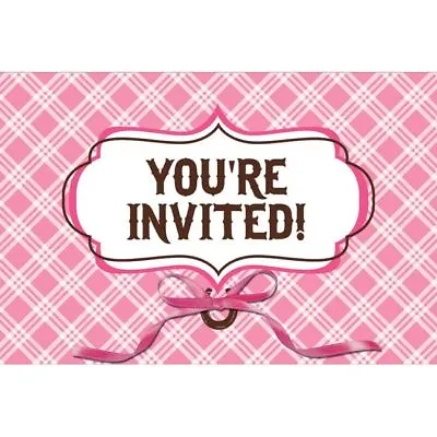 Heart My Horse Gatefold Invitations 8 Pack Paper Girls Ranch Birthday Invites • £3.46