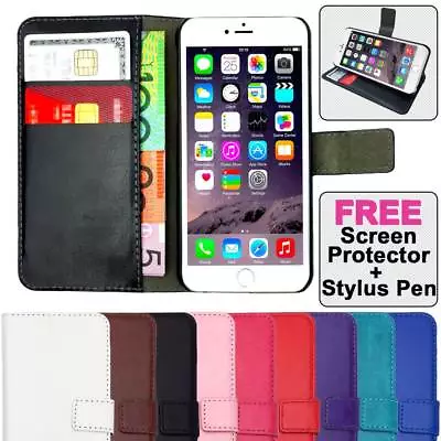 NEW Premium Flip Wallet Case PU Leather Card Slot Cover For IPhone X 8 7 6S Plus • $6.45