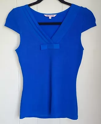 REVIEW Blue Cap Sleeve Top Size 6 • $32