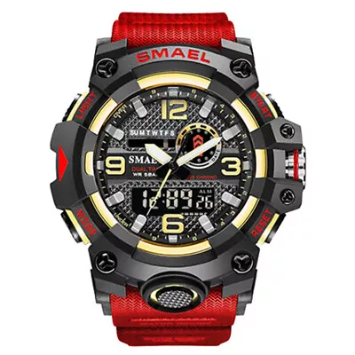 SMAEL Men Watch Military Sport DIgital Wristwatch Shockproof Quartz LED Watches • $13.47